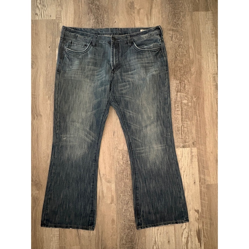 Buffalo David Bitton King Slim Bootcut Jeans Mens 40 Medium Wash Denim Blue